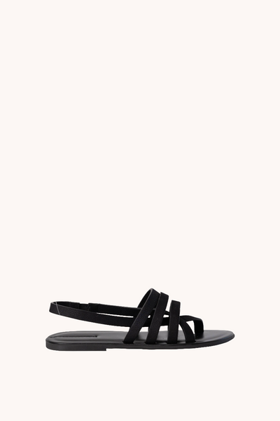 Line Sandal in Grained Leather