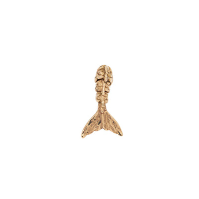 18K Rose Gold Mini Mermaid Tail Single Earring