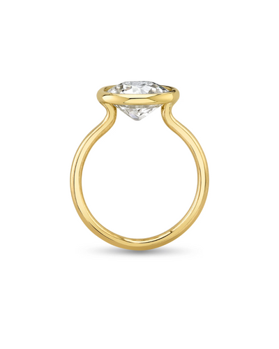 18K Yellow Gold Old Euro Diamond Ring