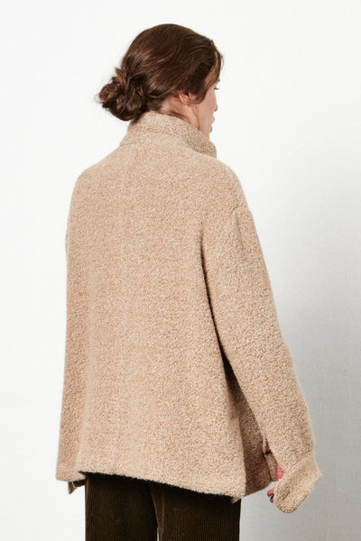 Mily D Double Breasted Overcoat in Alpaca-Wool