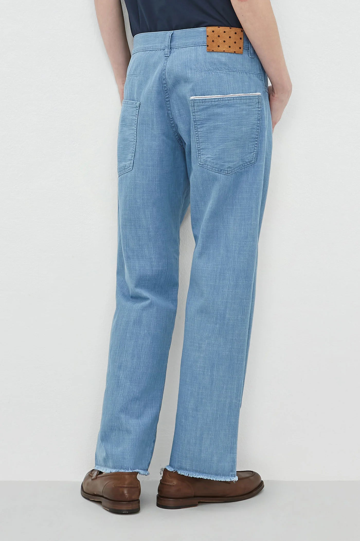 Cotton Denim Alosa-Cut Trousers