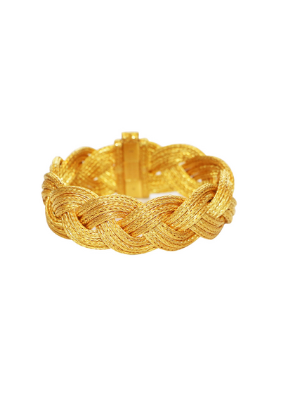 22K Yellow Gold Penelope Braided 7” Bracelet