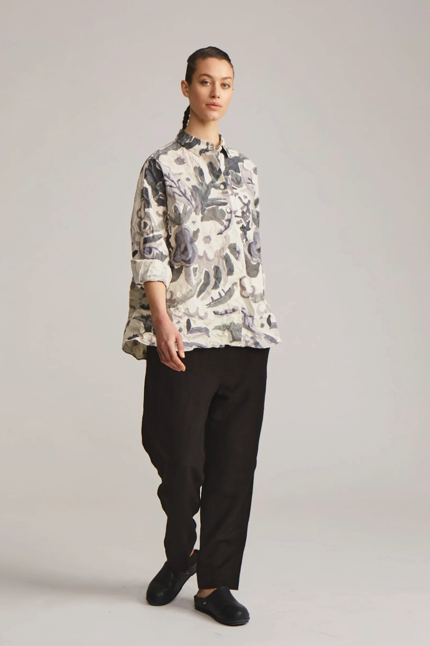 Waga Soleil Shirt in Grey Print Blotch