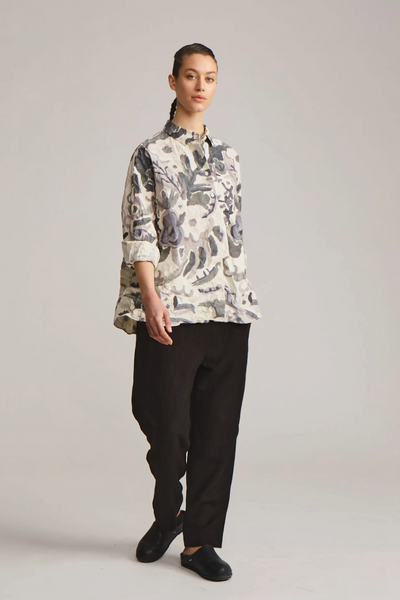 Waga Soleil Shirt in Grey Print Blotch