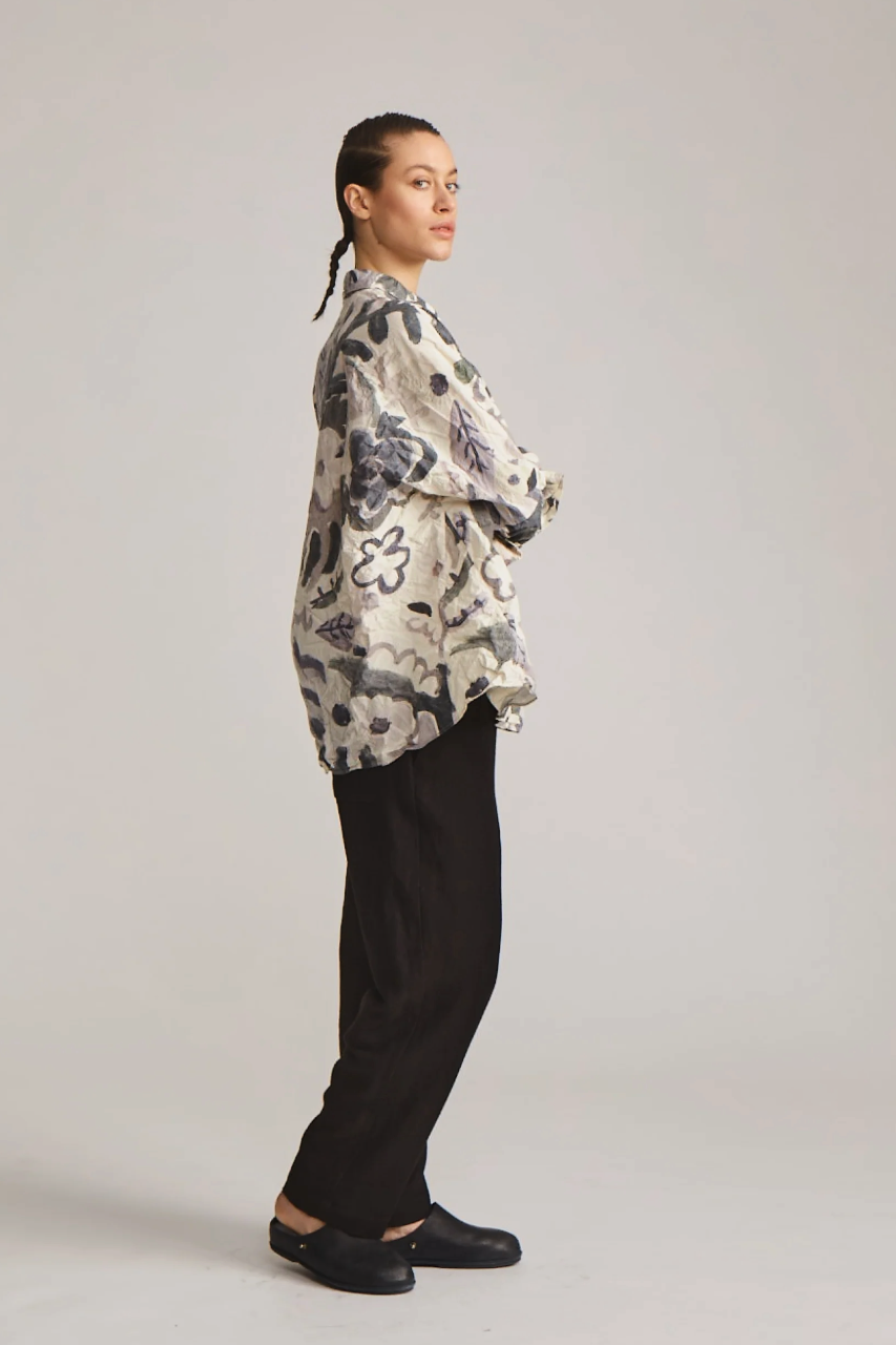 Waga Soleil Shirt in Grey Print Blotch