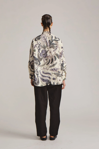 Waga Soleil Shirt in Grey Print Blotch