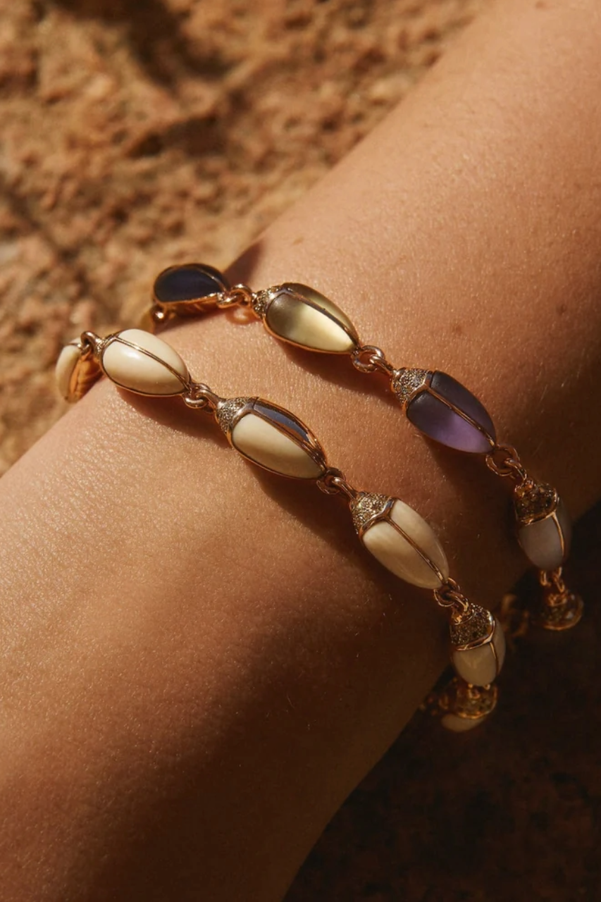 Mammoth Mini Scarab Eternity Bracelet