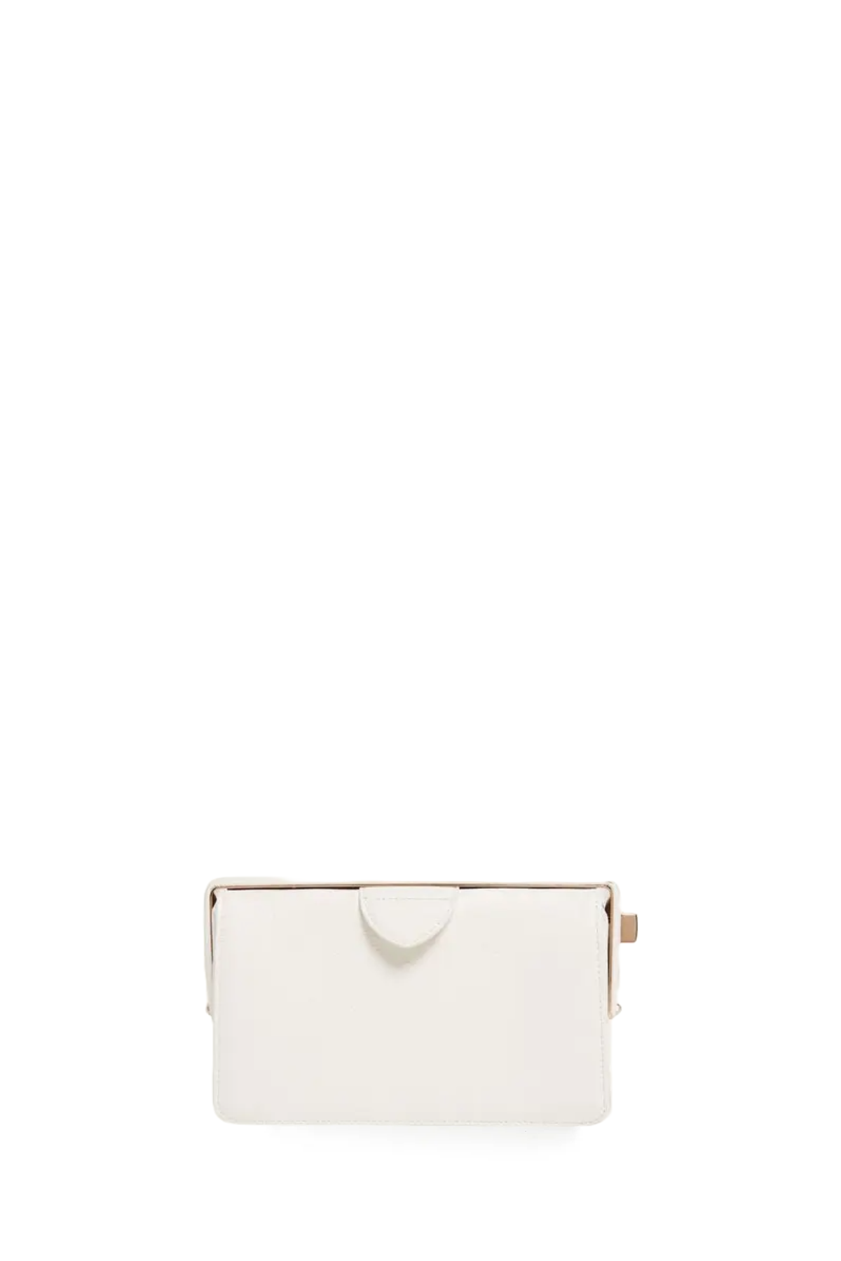 Carrington Clutch in Ivory Textured Leather