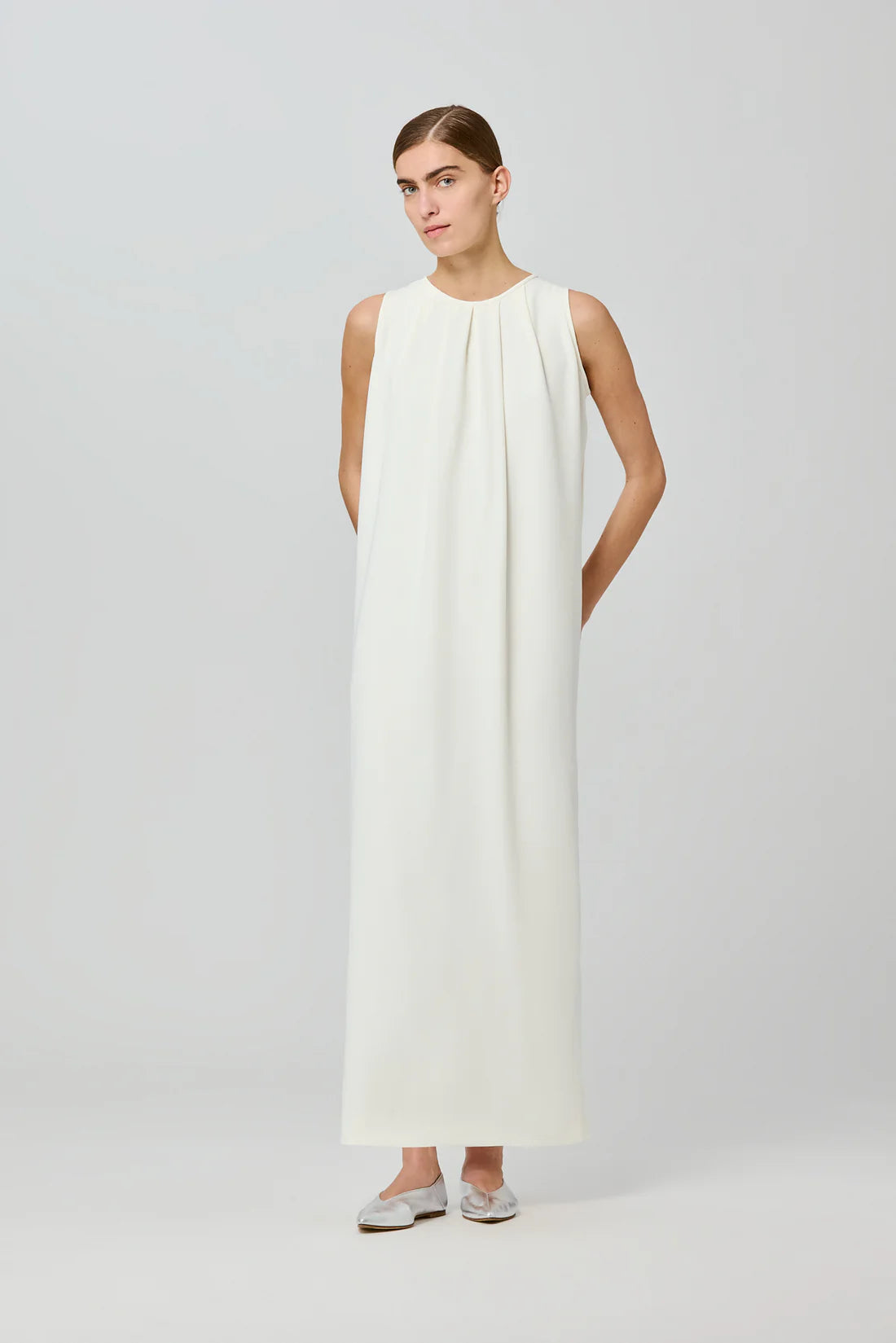 Athena Draped Long Dress