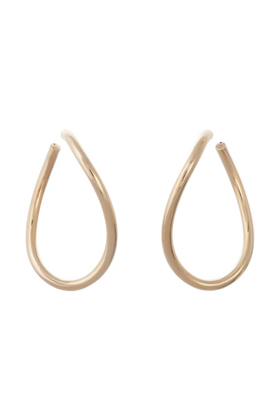 Curved Oval Hoop Earrings