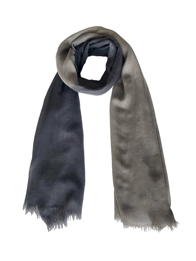 Toosh Lisse Two Tone Stole: Rhino Grey + Moonless Night