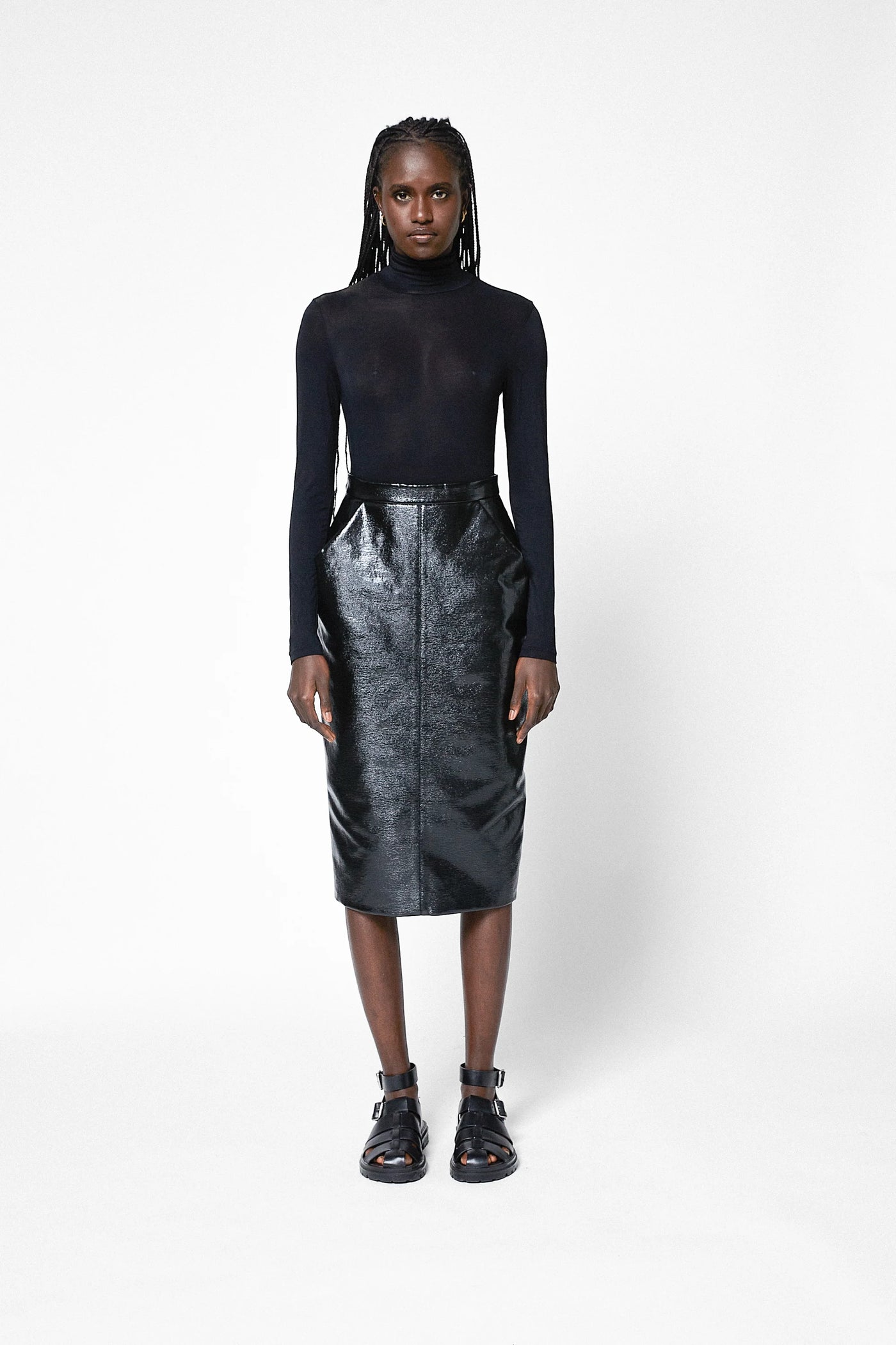 Vinyl Pencil Skirt