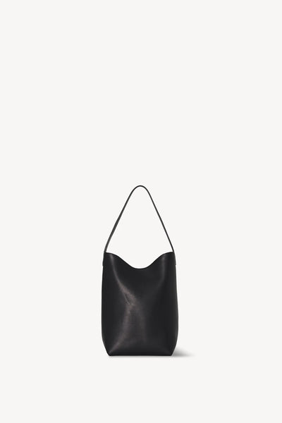 Small N/S Park Tote in Black Leather