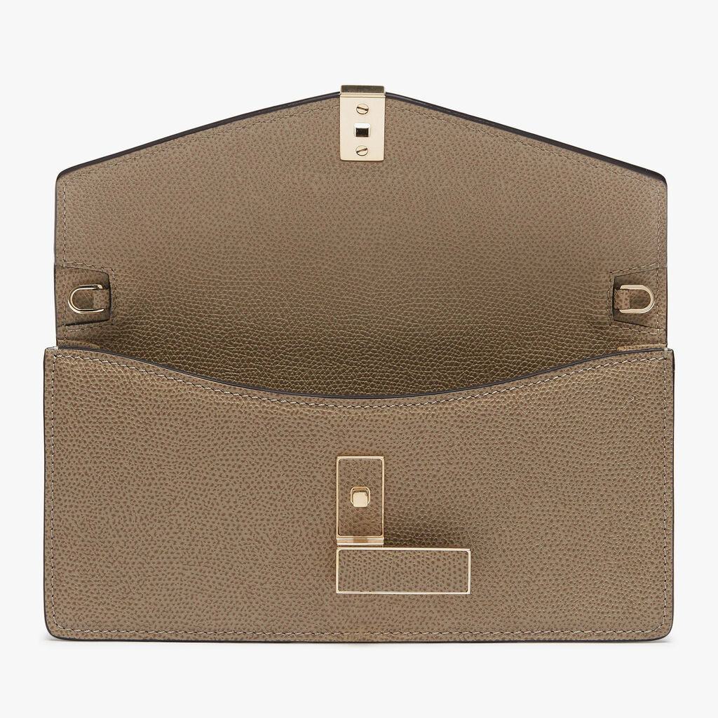 Iside Clutch with Chain - Oyster Brown