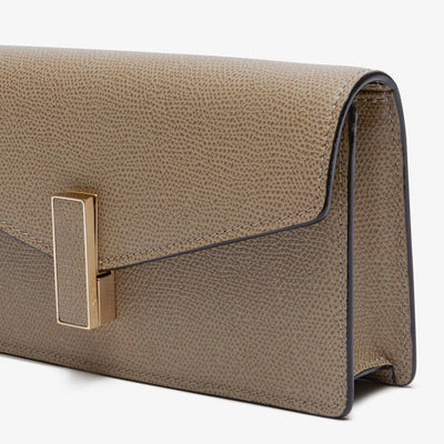 Iside Clutch with Chain - Oyster Brown