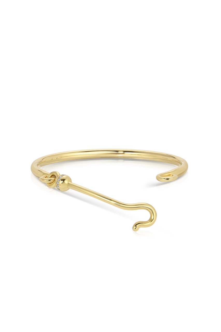 14K Yellow Gold Hook Bangle