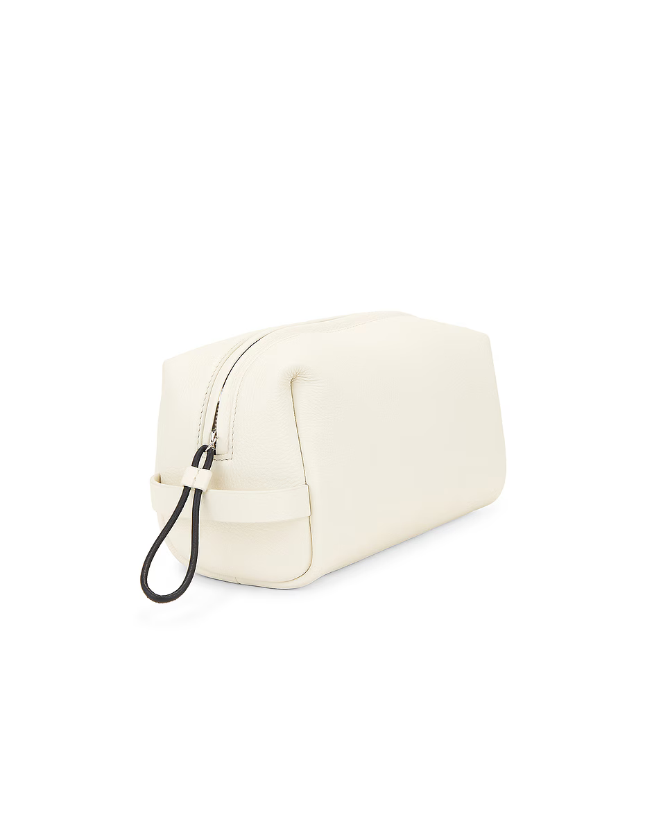 Clovis Toiletry Pouch in Ivory Leather