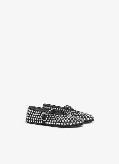 Strass Lambskin Ballerina Flats