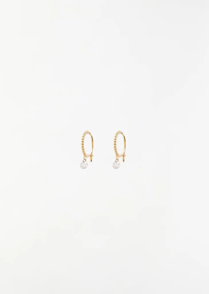 18K Yellow Gold Set Free Mini Hoops