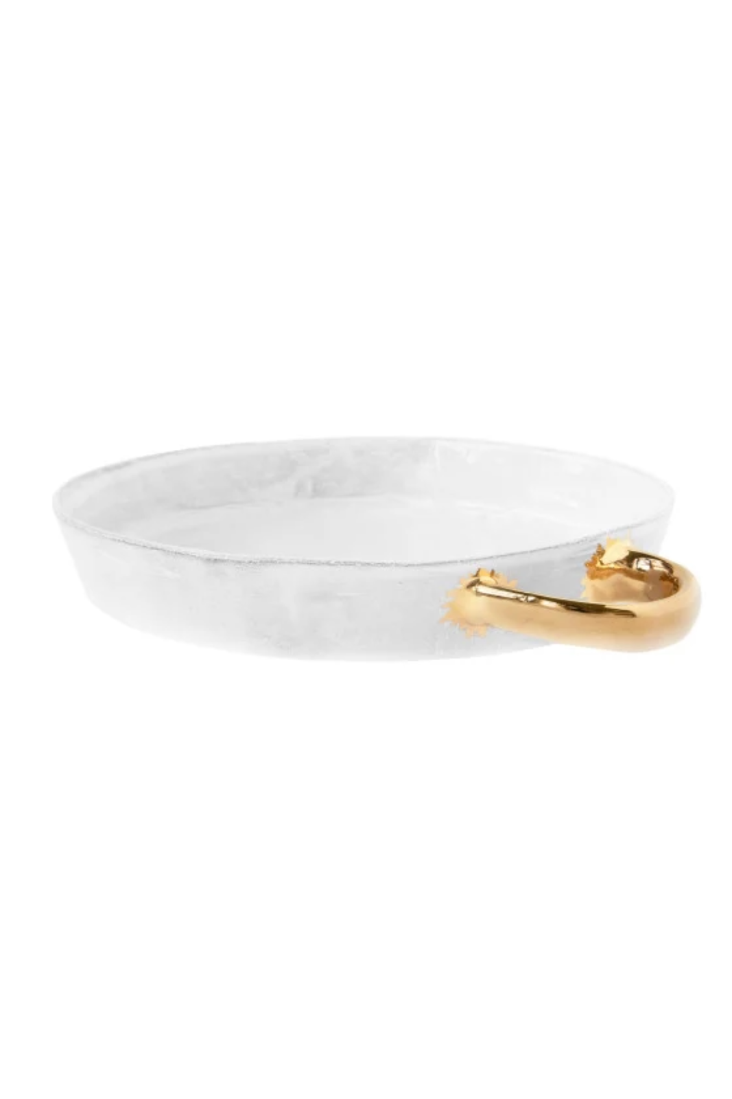 Round Sacai Platter with Golden Handle