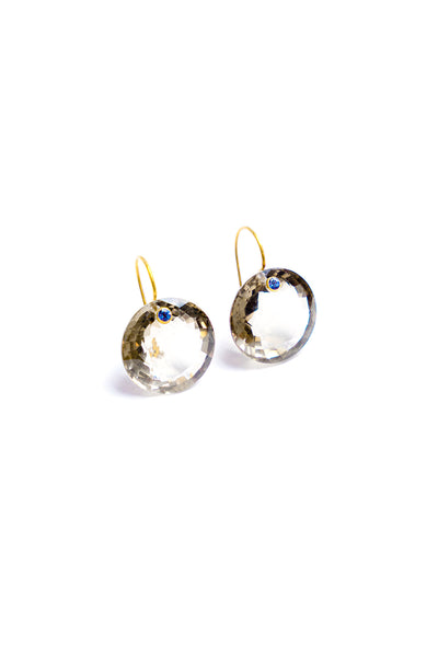 Marie-Helene-de-Taillac-22K-Yellow-Gold-Smokey-Quartz-Light-Tanzanite-Gem-Earrings-Amarees